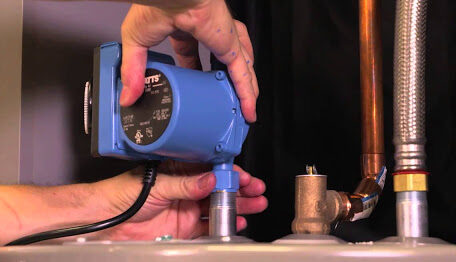 install hot water recirculating pumps